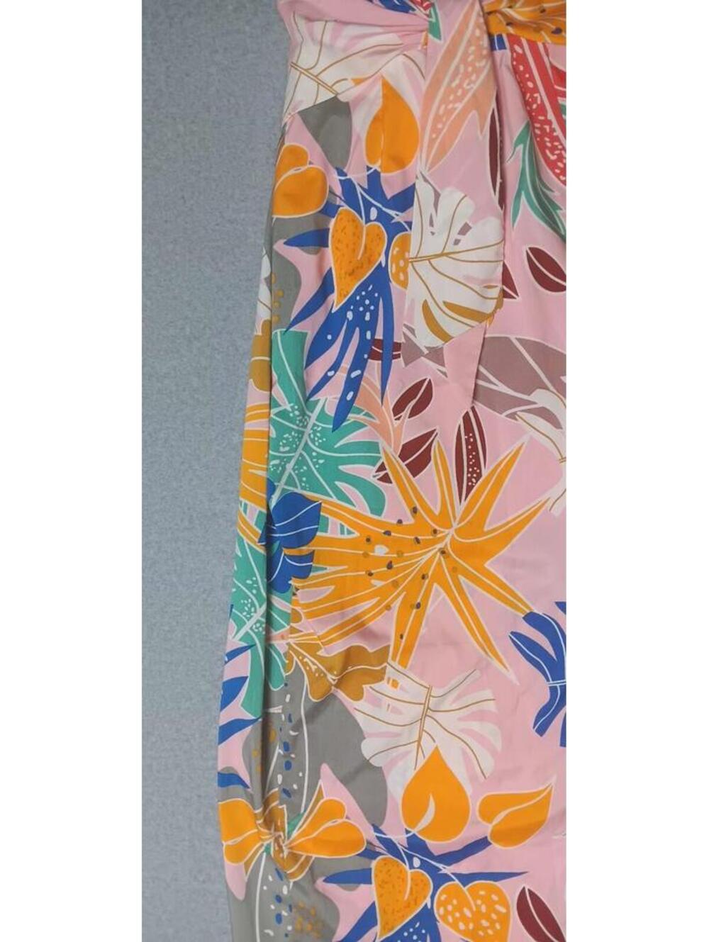 NWT! Fab'rik Reese Fitted Palm Print Midi Dress Womens Size Small Multicolor... - Picture 11 of 14